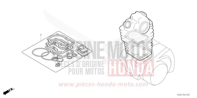 GASKET KIT A for CRF150R "Big wheels" EXTREME RED (R292) from 2022